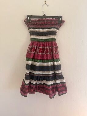 Smocked Strapless Boho Tiered Dress
